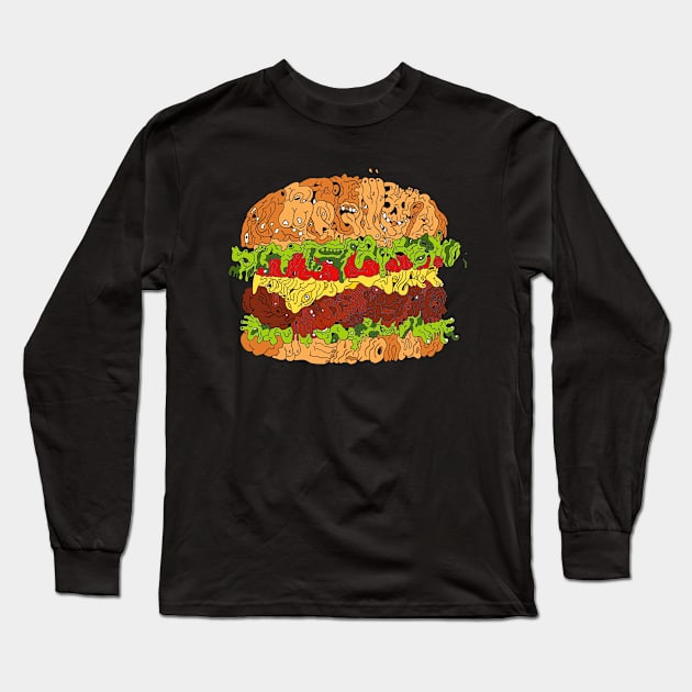 Cheese Burger Long Sleeve T-Shirt by Jones76